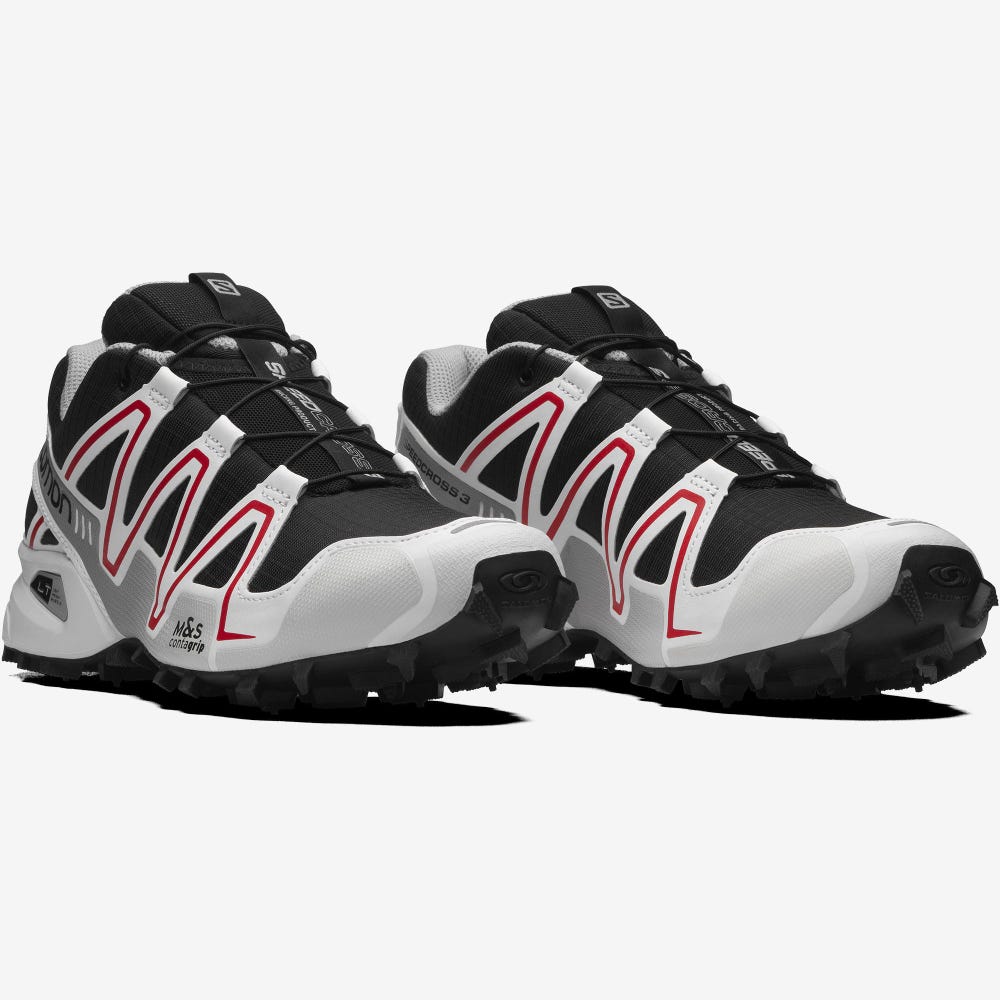 Salomon SPEEDCROSS 3 GRADIENT Férfi Sportcipő Fekete/Fehér | ZLM023875