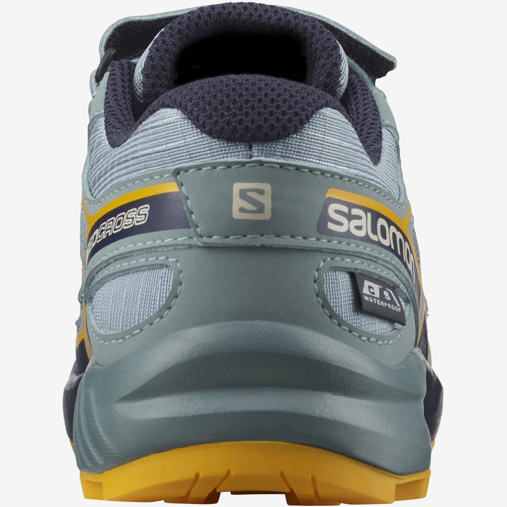 Salomon SPEEDCROSS CLIMASALOMON™ WATERPROOF Gyerek Terepfutó Cipő Zöld | ZLJ291643