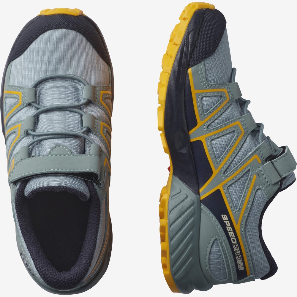 Salomon SPEEDCROSS CLIMASALOMON™ WATERPROOF Gyerek Terepfutó Cipő Zöld | ZLJ291643