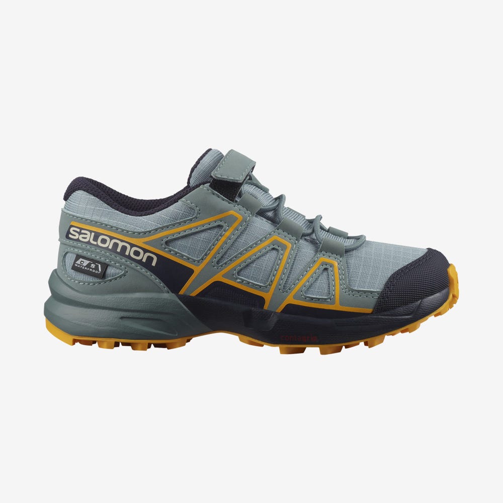 Salomon SPEEDCROSS CLIMASALOMON™ WATERPROOF Gyerek Terepfutó Cipő Zöld | ZLJ291643