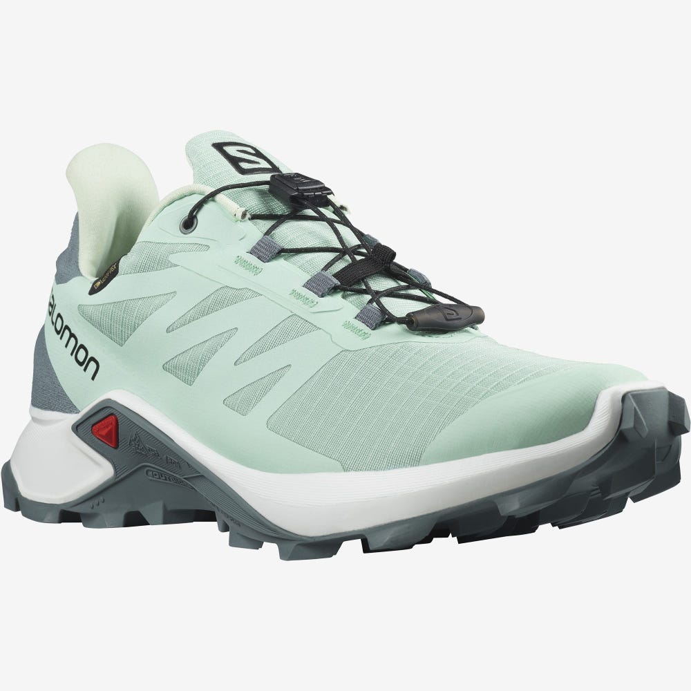 Salomon SUPERCROSS 3 GORE-TEX Női Terepfutó Cipő Zöld/Fehér | RLJ093726