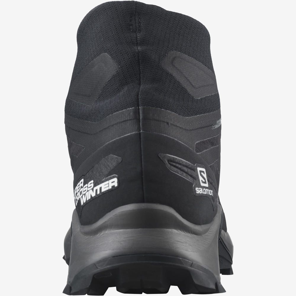 Salomon SUPERCROSS WINTER CLIMASALOMON™ WATERPROOF Férfi Terepfutó Cipő Fekete | HPU107926