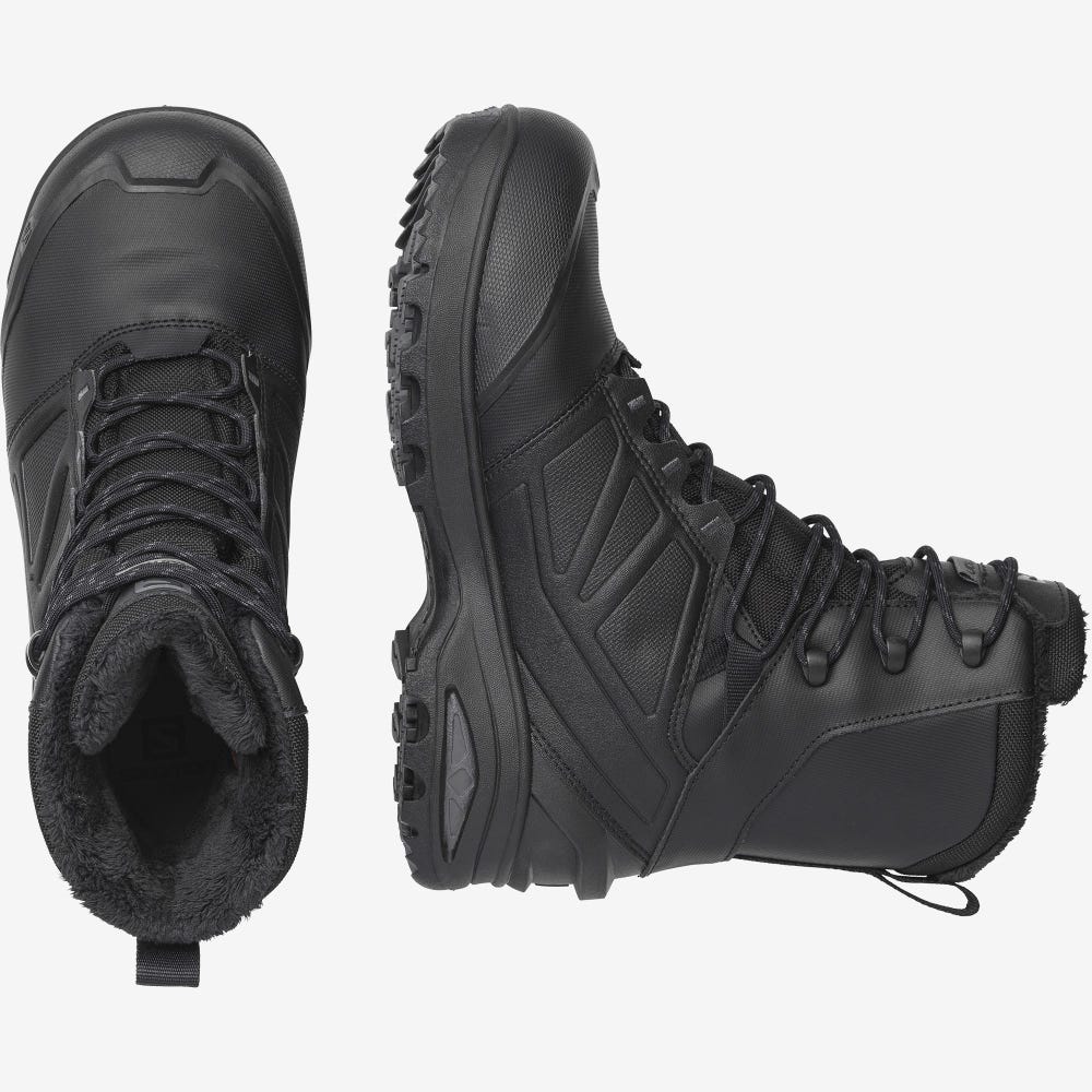 Salomon TOUNDRA FORCES CLIMASALOMON™ WATERPROOF Női Bakancs Fekete | TZI834215