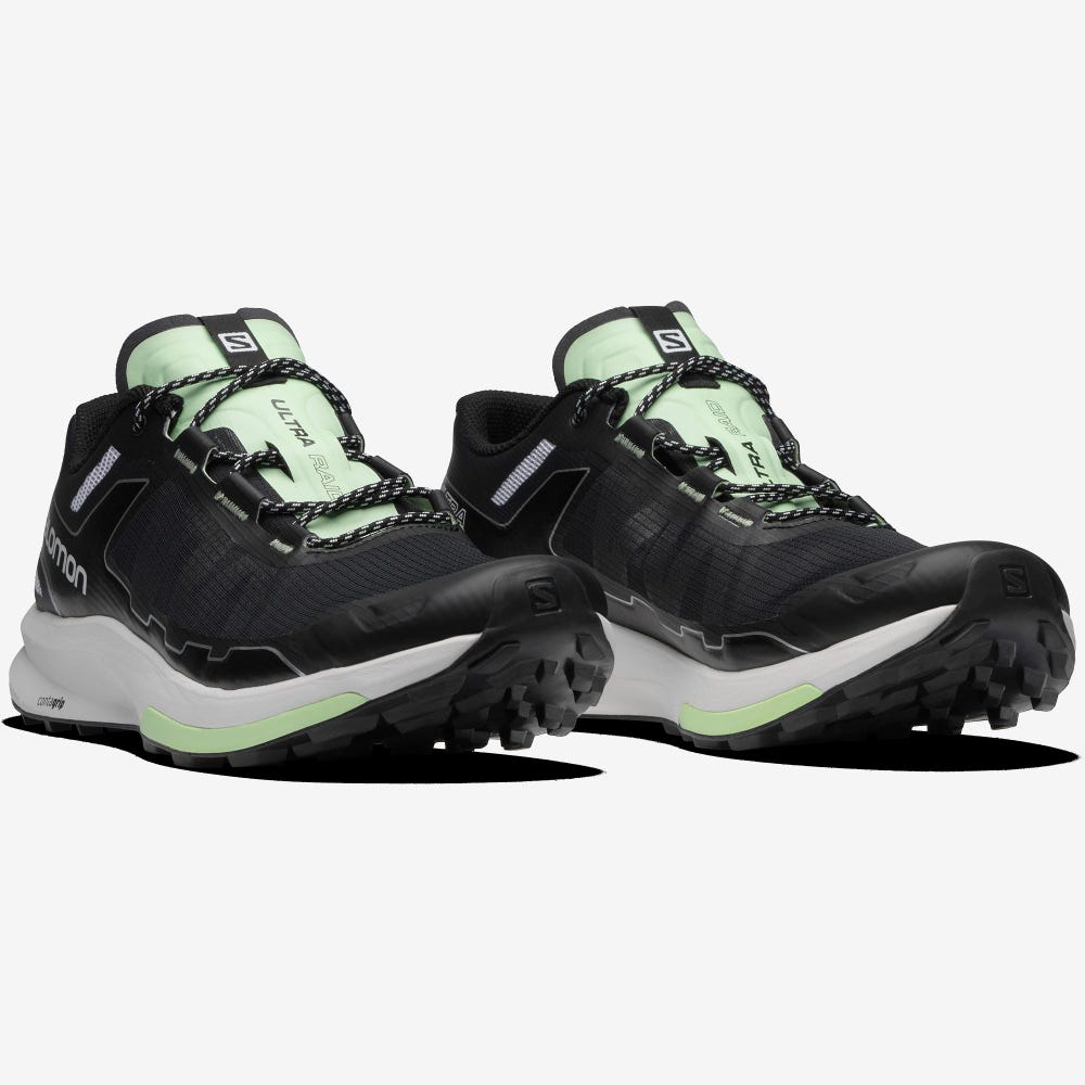 Salomon ULTRA RAID Férfi Sportcipő Fekete/Fehér/Zöld | WNQ064971
