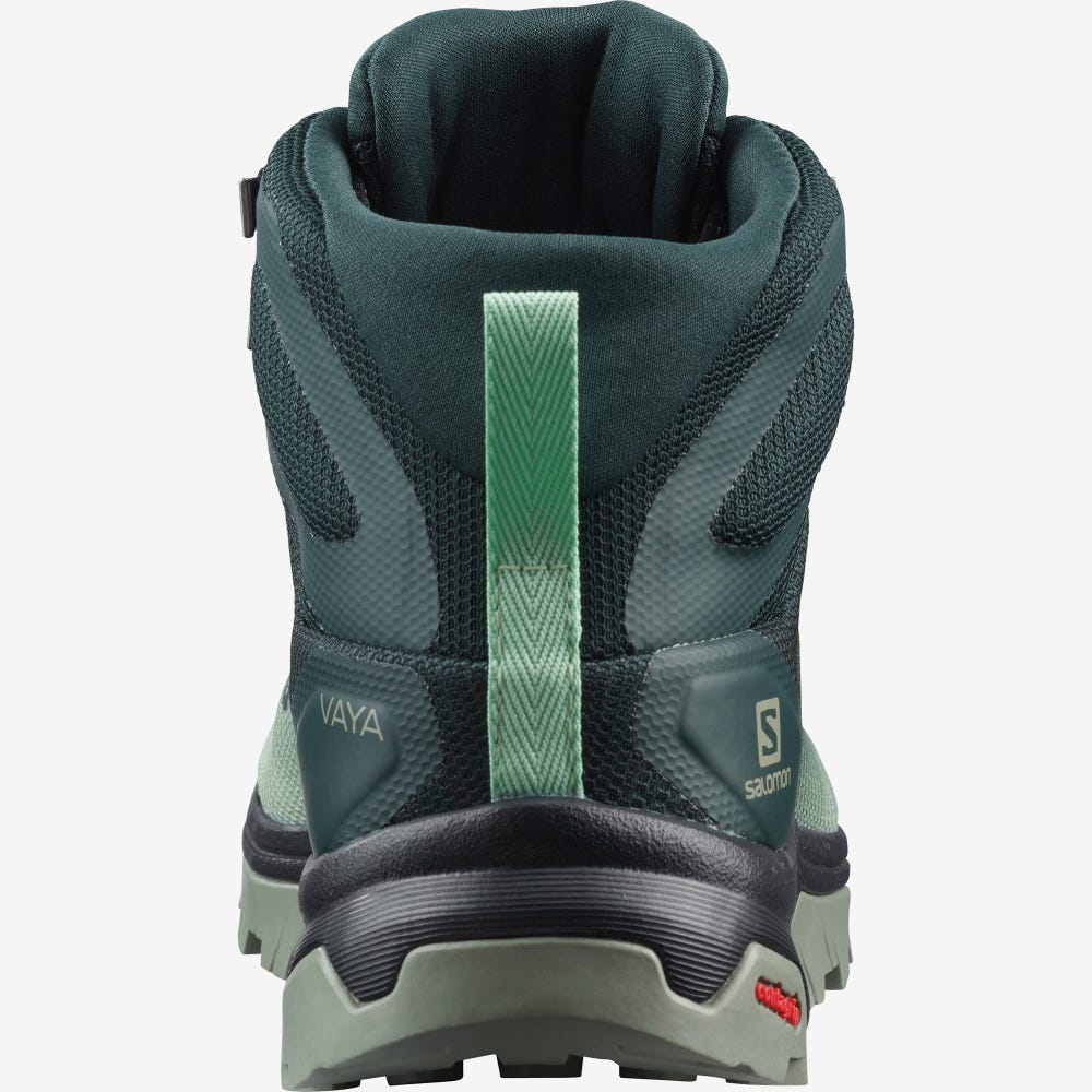 Salomon VAYA MID GORE-TEX Női Túrabakancs Zöld/Szürke | VKN068731