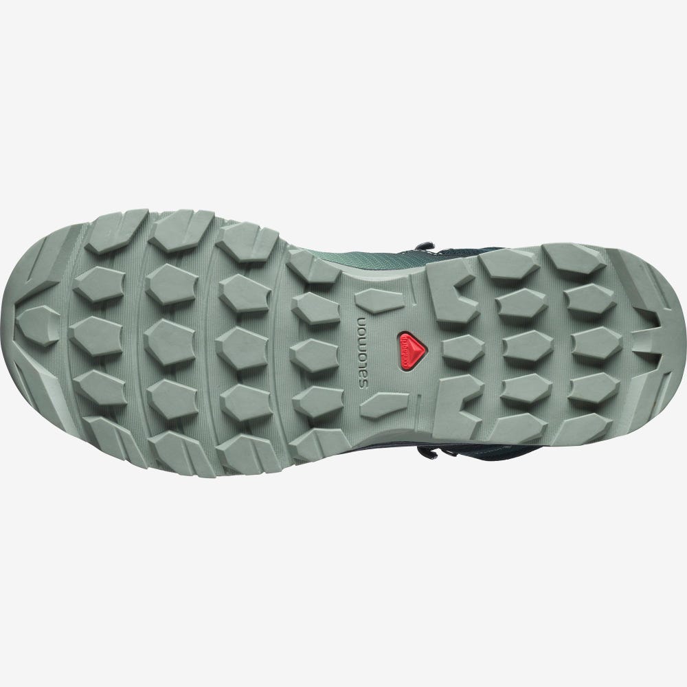 Salomon VAYA MID GORE-TEX Női Túrabakancs Zöld/Szürke | VKN068731