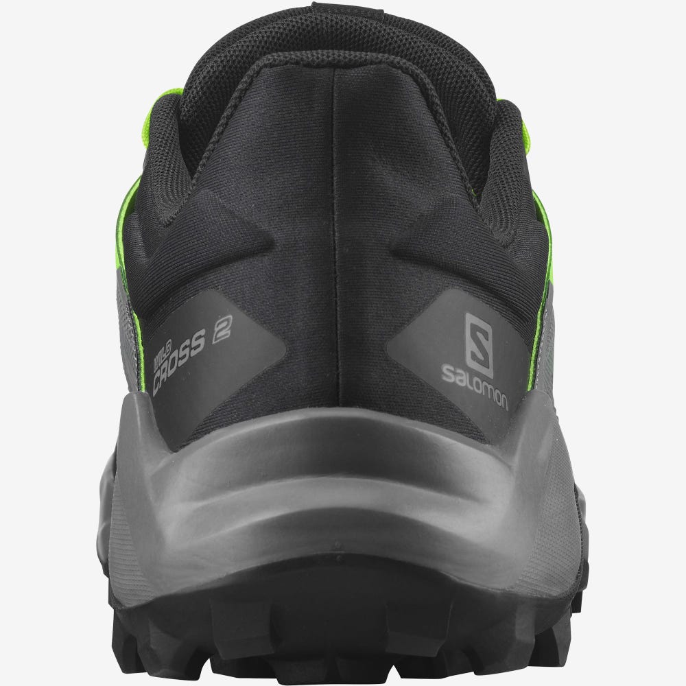 Salomon WILDCROSS 2 Férfi Terepfutó Cipő Fekete/Zöld | VQP573140