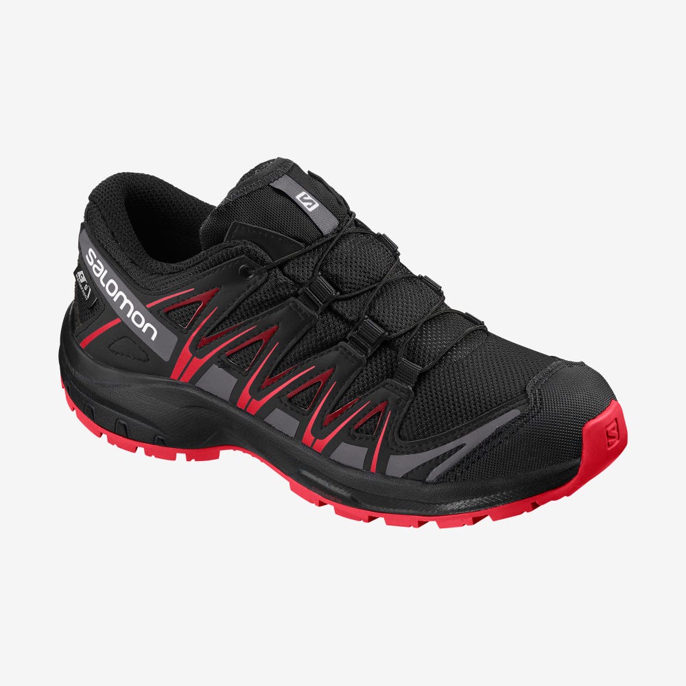 Salomon XA PRO 3D CLIMASALOMON™ WATERPROOF Gyerek Terepfutó Cipő Fekete/Piros | LPJ690178