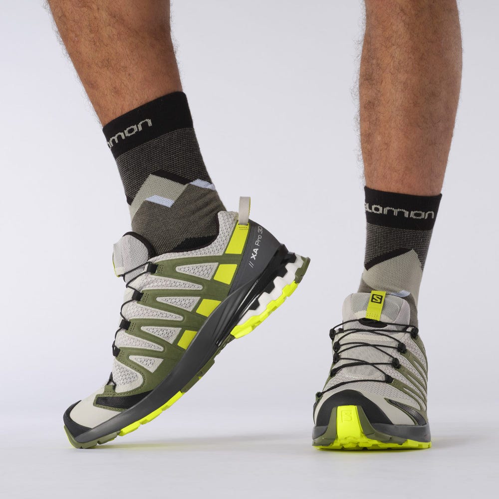 Salomon XA PRO 3D v8 Férfi Túracipő Szürke/Zöld | QGY174283