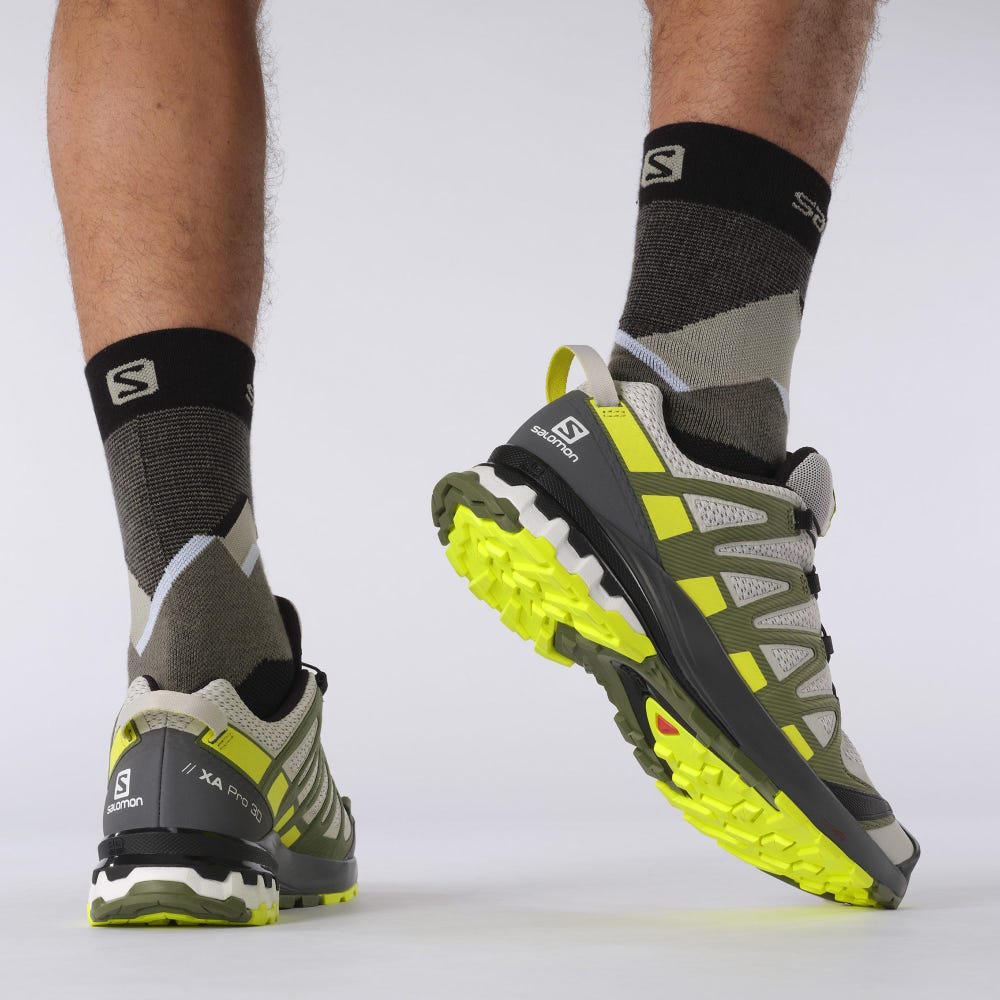 Salomon XA PRO 3D v8 Férfi Túracipő Szürke/Zöld | QGY174283
