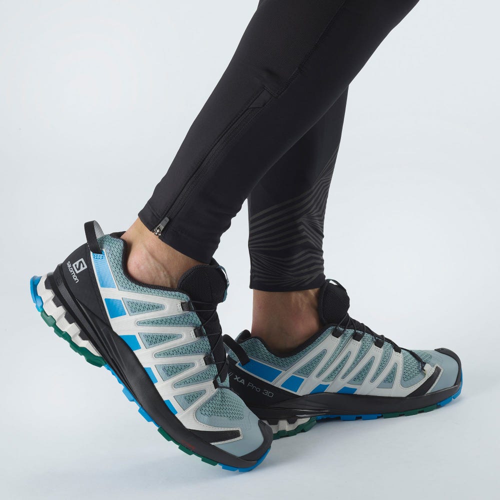 Salomon XA PRO 3D v8 Férfi Túracipő Zöld/Kék | BJA403978