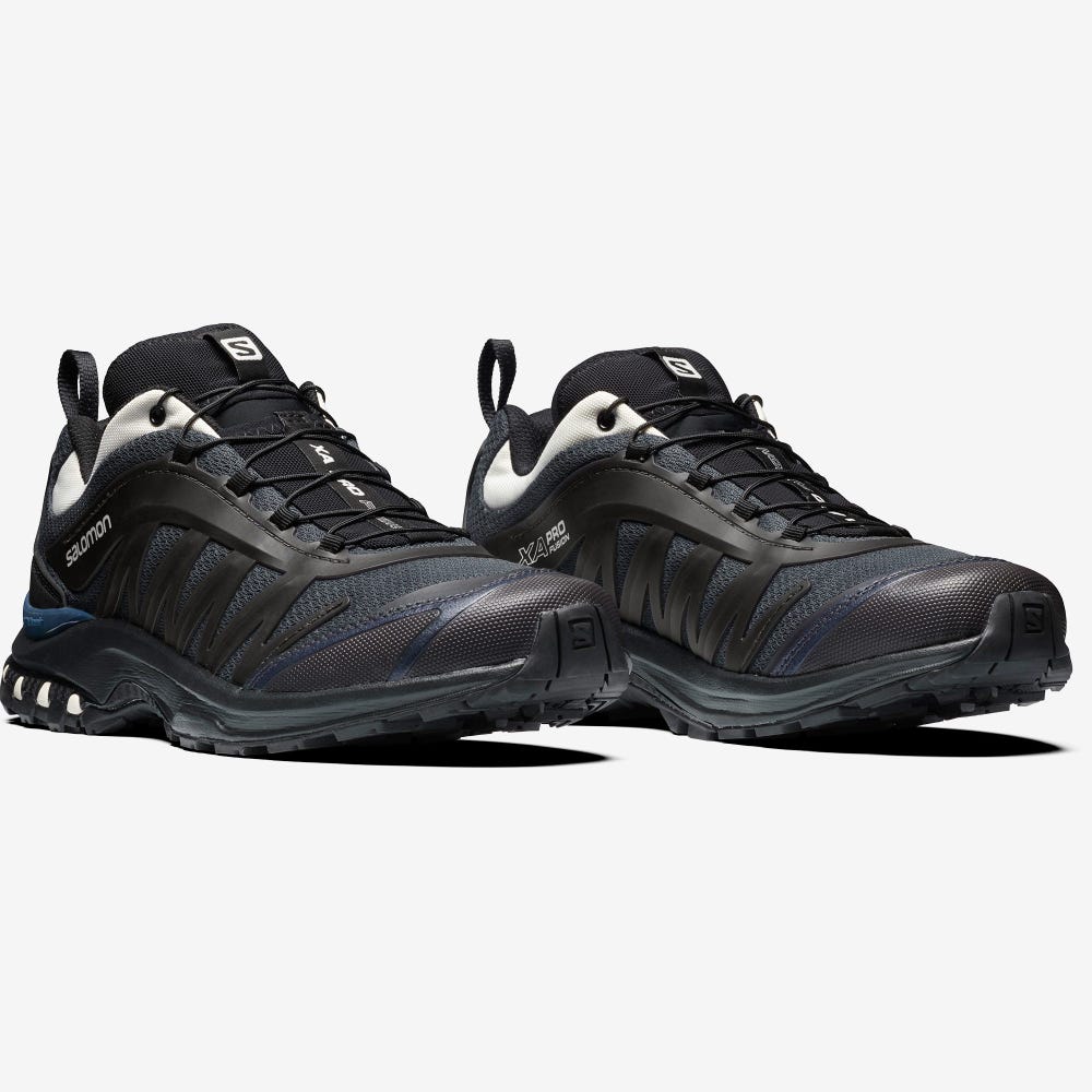Salomon XA-PRO FUSION ADVANCED Férfi Sportcipő Fekete/Kék | YPO745108