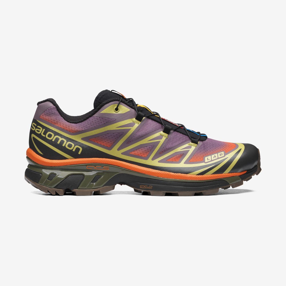 Salomon XT-6 SKYLINE Női Sportcipő Zöld/Narancssárga | VED829560
