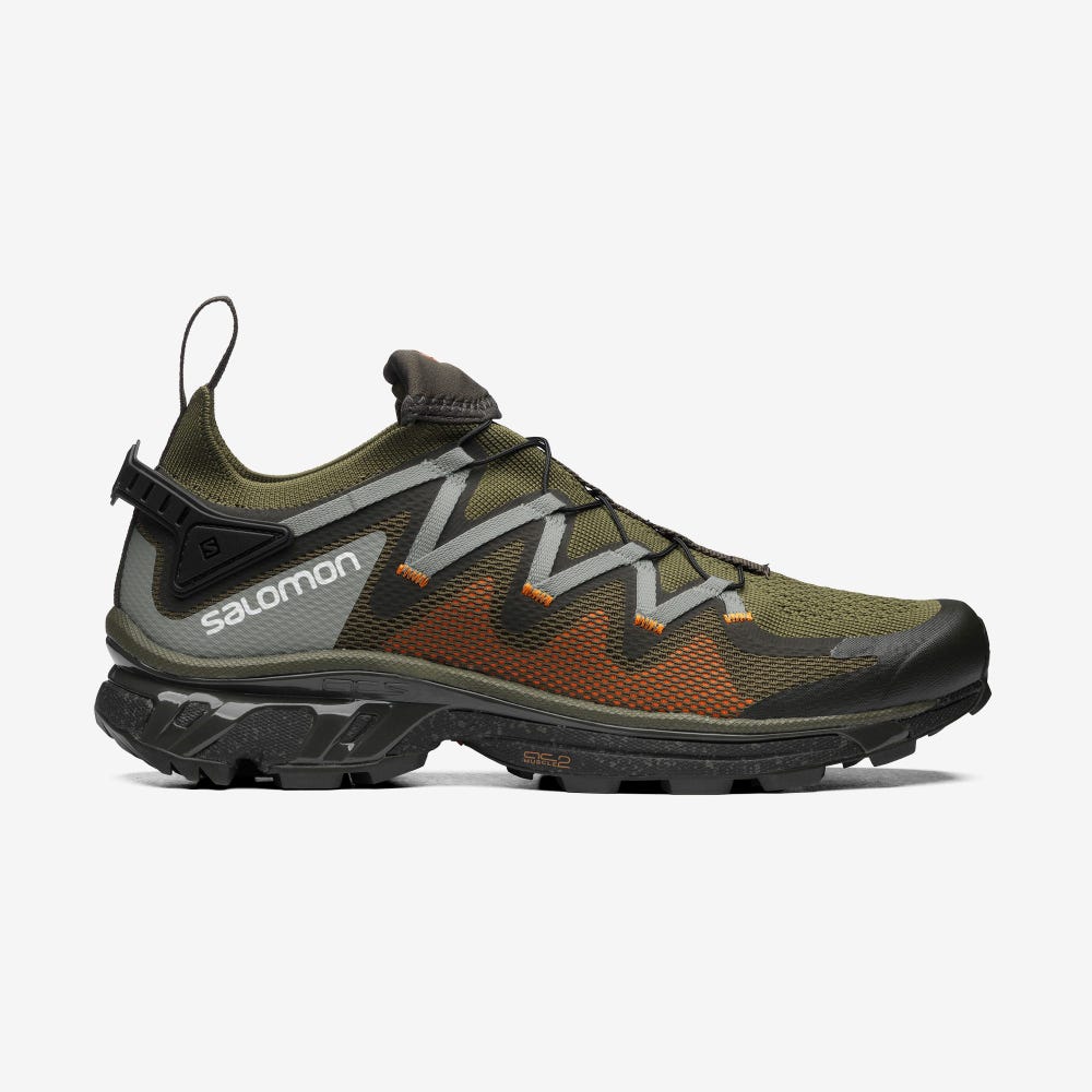 Salomon XT-RUSH Férfi Sportcipő Olivazöld/Narancssárga | UQL835261