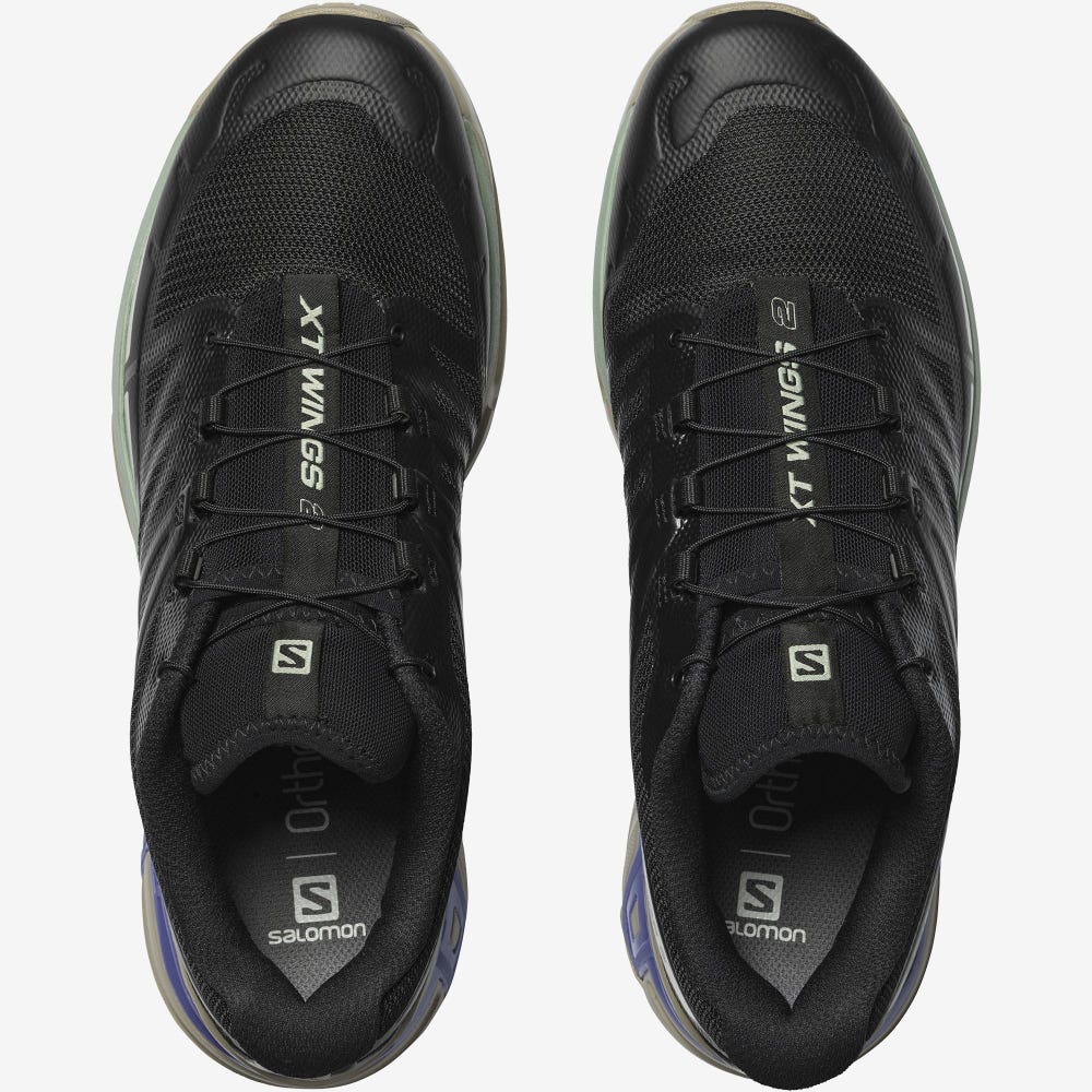 Salomon XT-WINGS 2 Férfi Sportcipő Fekete/Világos Türkiz Szürke | QHC574106