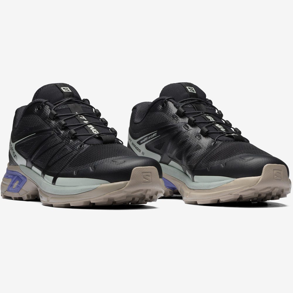 Salomon XT-WINGS 2 Férfi Sportcipő Fekete/Világos Türkiz Szürke | QHC574106