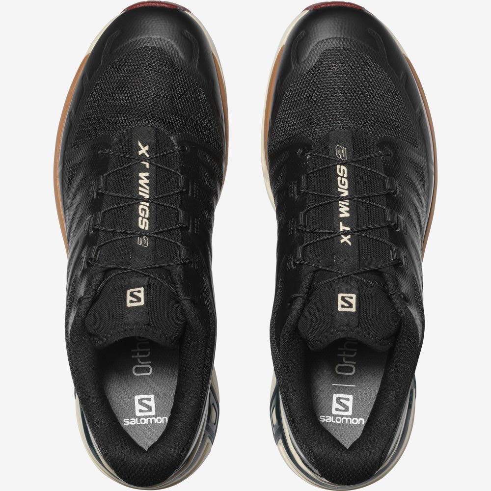 Salomon XT-WINGS 2 Férfi Sportcipő Fekete/Barna/MélyZöld | UTF230857