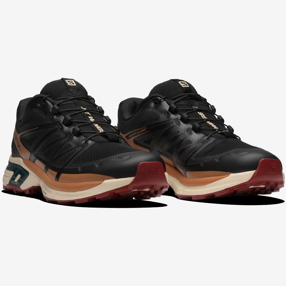 Salomon XT-WINGS 2 Férfi Sportcipő Fekete/Barna/MélyZöld | UTF230857