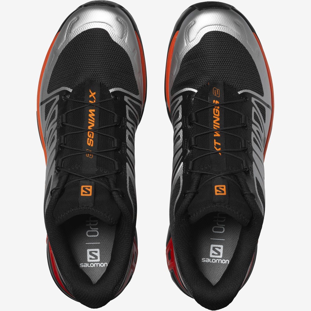 Salomon XT-WINGS 2 Férfi Sportcipő Fekete/Titán/Narancssárga | YHJ728490