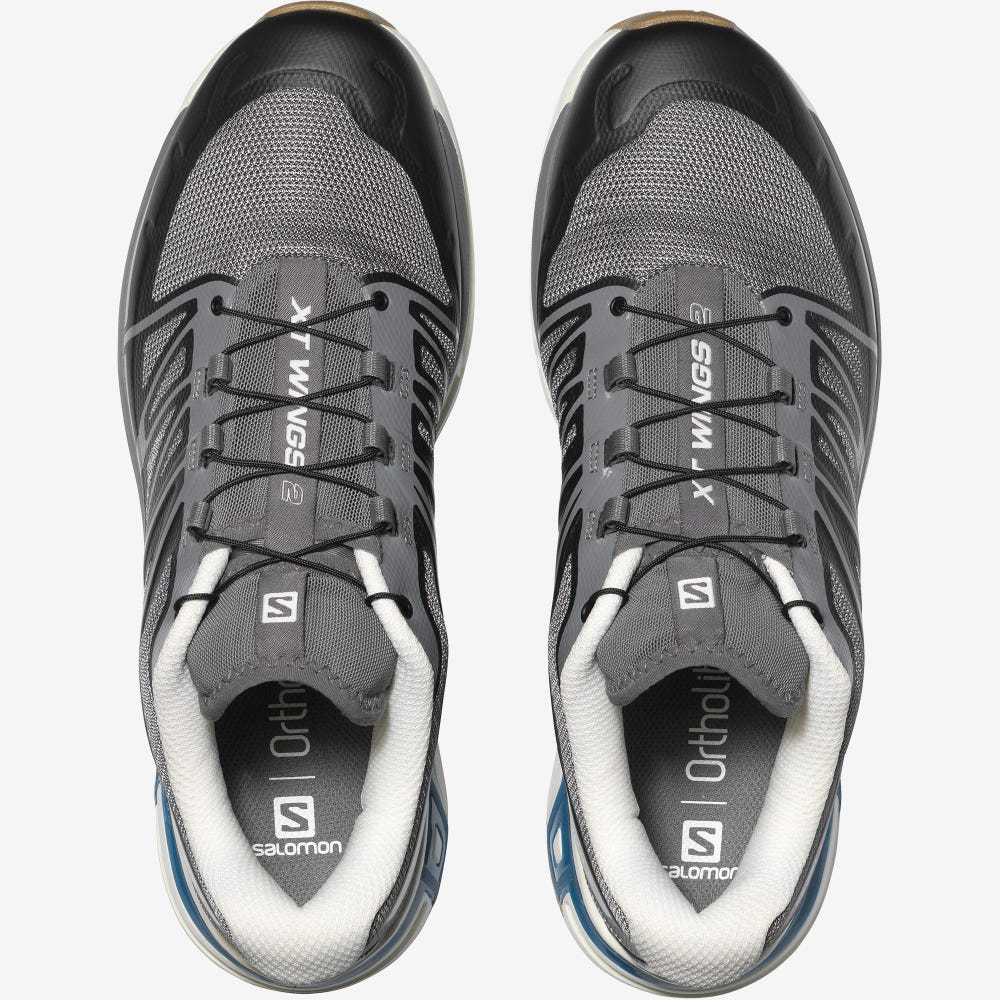 Salomon XT-WINGS 2 Férfi Sportcipő Szürke/Világos Sárga/Kék | KSX190287