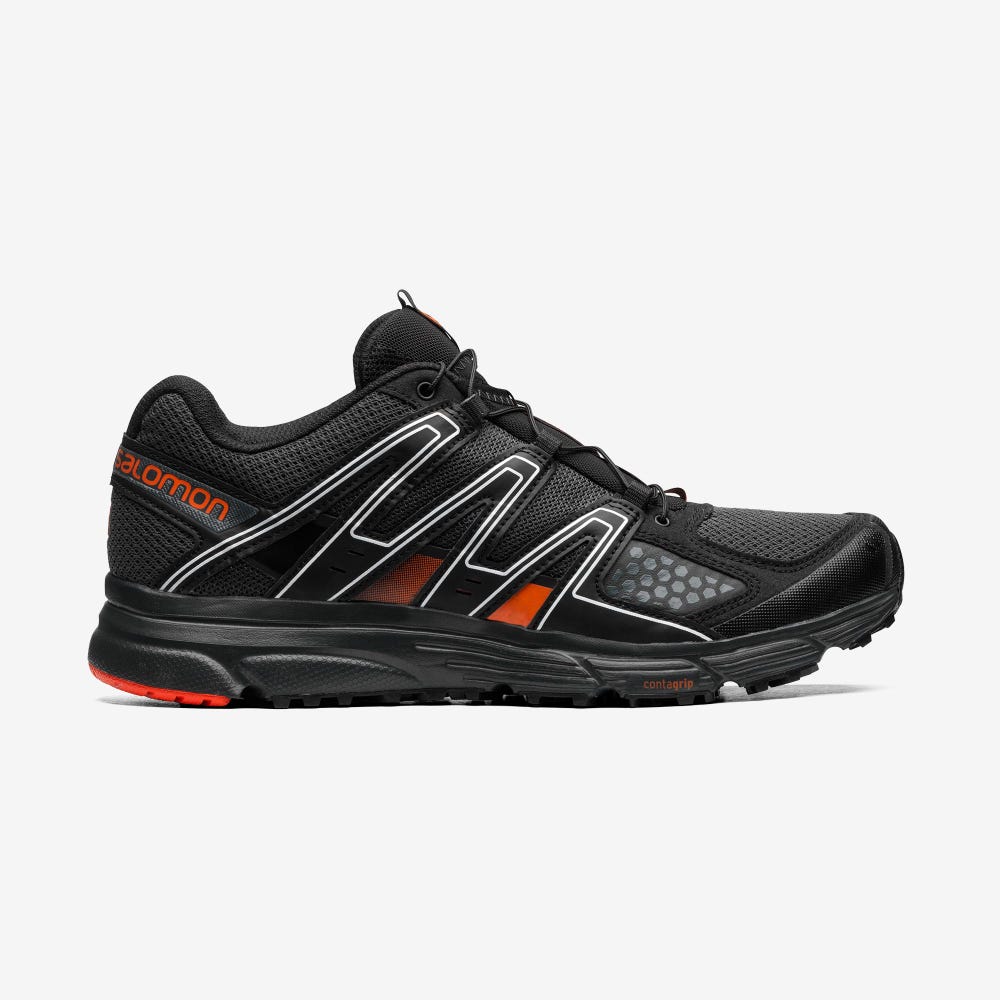 Salomon X-MISSION 3 Női Sportcipő Fekete/Piros Narancssárga | UNK539472