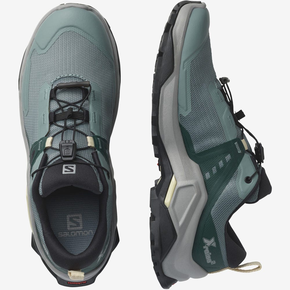 Salomon X RAISE 2 Női Túracipő Kék/MélyZöld | NUM510469