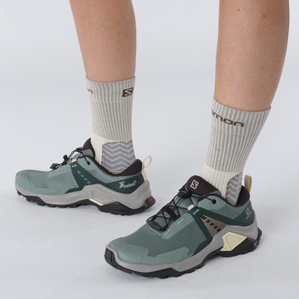Salomon X RAISE 2 Női Túracipő Kék/MélyZöld | NUM510469