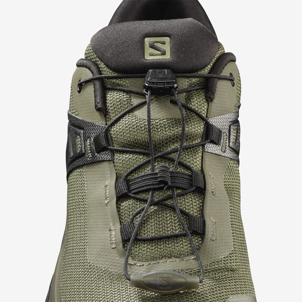 Salomon X RAISE GORE-TEX Férfi Túracipő Olivazöld/Fekete | CUE380524