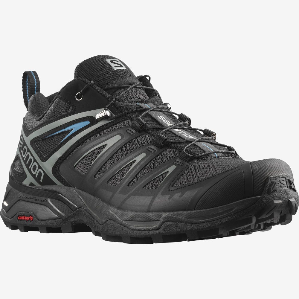 Salomon X ULTRA 3 Férfi Túracipő Fekete/Sötét Kék | DOF528713
