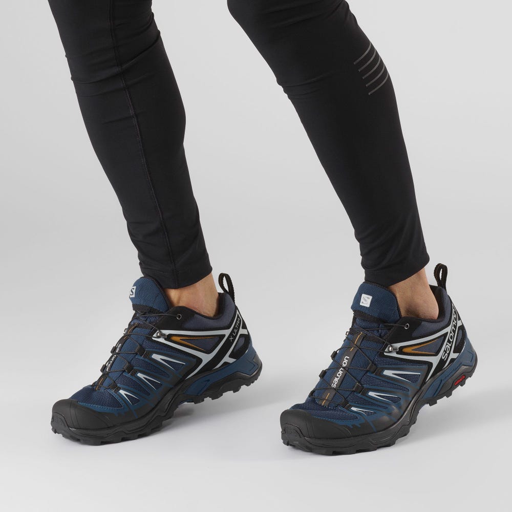 Salomon X ULTRA 3 Férfi Túracipő Sötétkék/Fekete | HUA149085