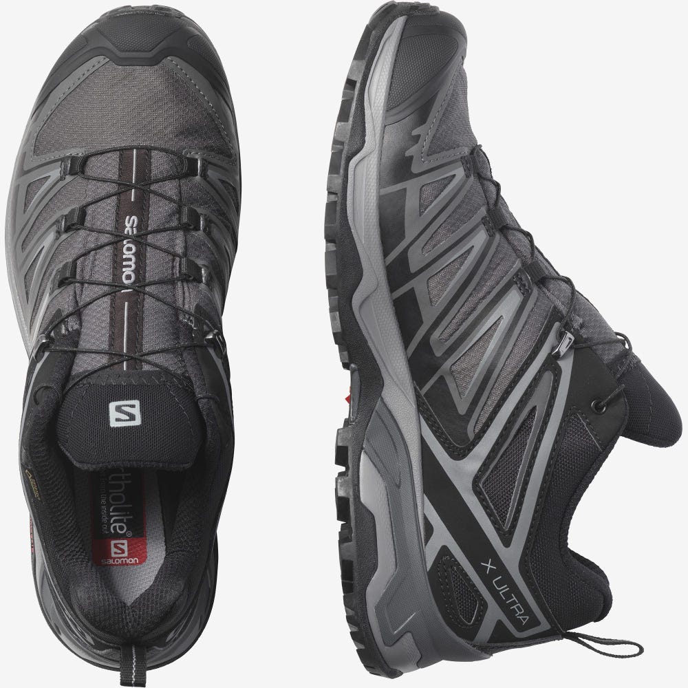 Salomon X ULTRA 3 GORE-TEX Férfi Túracipő Fekete | UBL490726