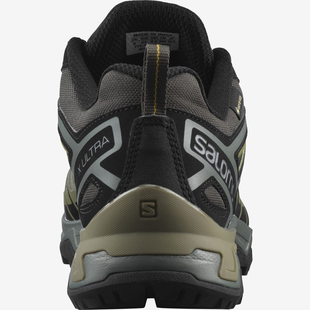Salomon X ULTRA 3 GORE-TEX Férfi Túracipő Szürke/Zöld | YIG152938
