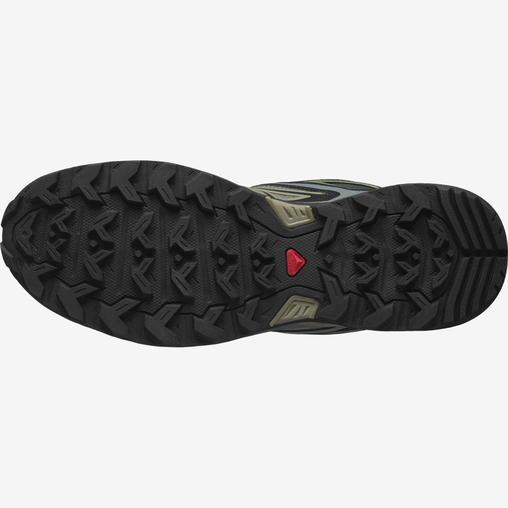 Salomon X ULTRA 3 GORE-TEX Férfi Túracipő Szürke/Zöld | YIG152938