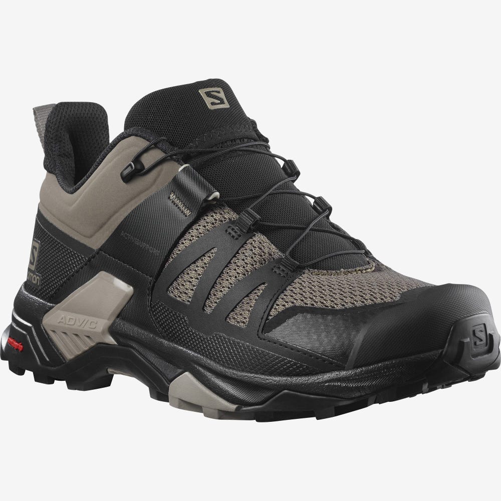 Salomon X ULTRA 4 Férfi Túracipő Fekete/Khaki | ZRM508314