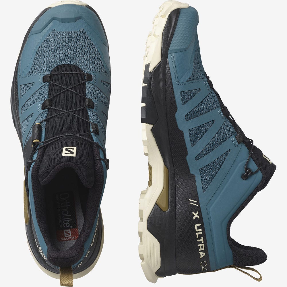 Salomon X ULTRA 4 Férfi Túracipő Kék/Barna | QTS943658