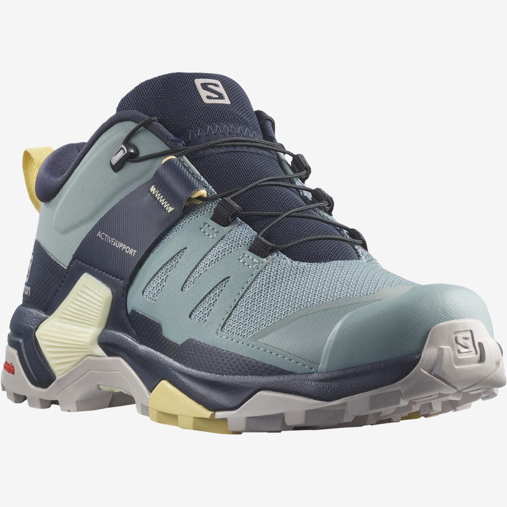 Salomon X ULTRA 4 Női Túracipő Kék/Narancssárga | WDU637024