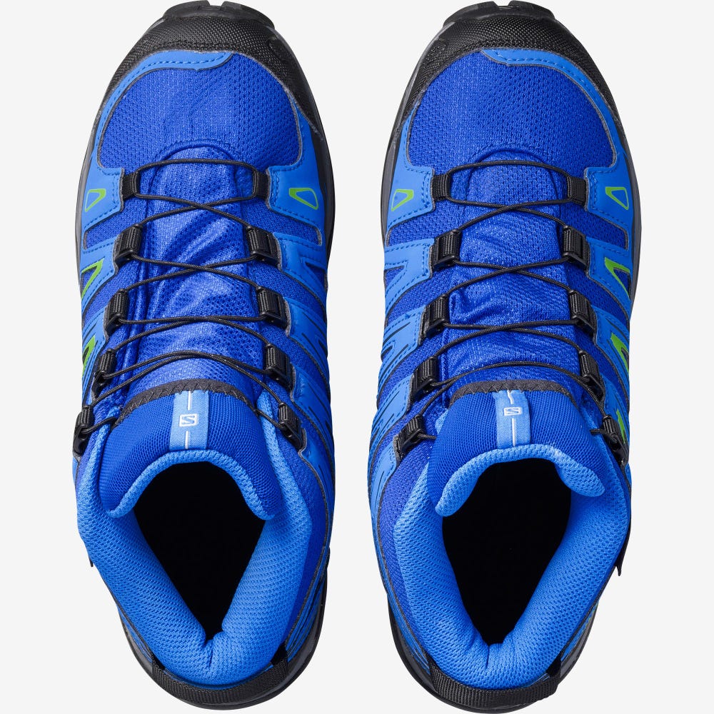 Salomon X-ULTRA MID GORE-TEX Gyerek Túrabakancs Kék/Világos Kék/Zöld | UOD368479