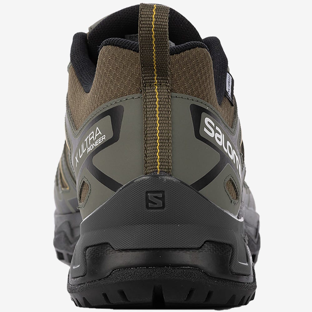 Salomon X ULTRA PIONEER CLIMASALOMON™ WATERPROOF Férfi Túracipő Olivazöld/Szürke | QEF350821