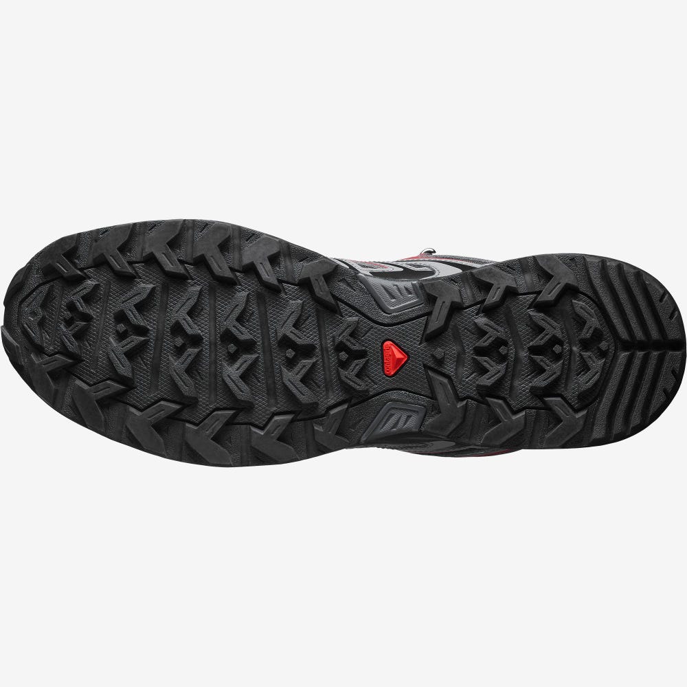 Salomon X ULTRA PIONEER MID CLIMASALOMON™ WATERPROOF Férfi Túrabakancs Olivazöld/Piros | RJA596023