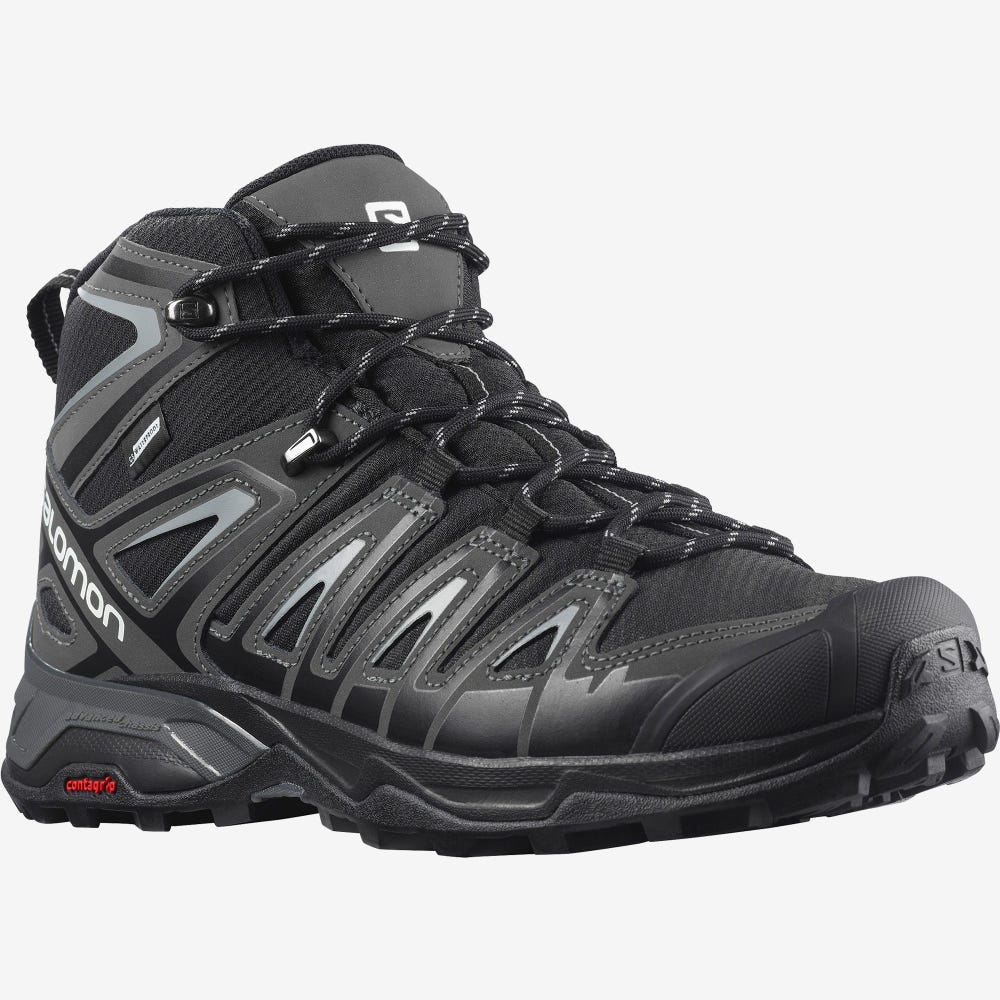 Salomon X ULTRA PIONEER MID CLIMASALOMON™ WATERPROOF Férfi Túrabakancs Fekete | YKB543017