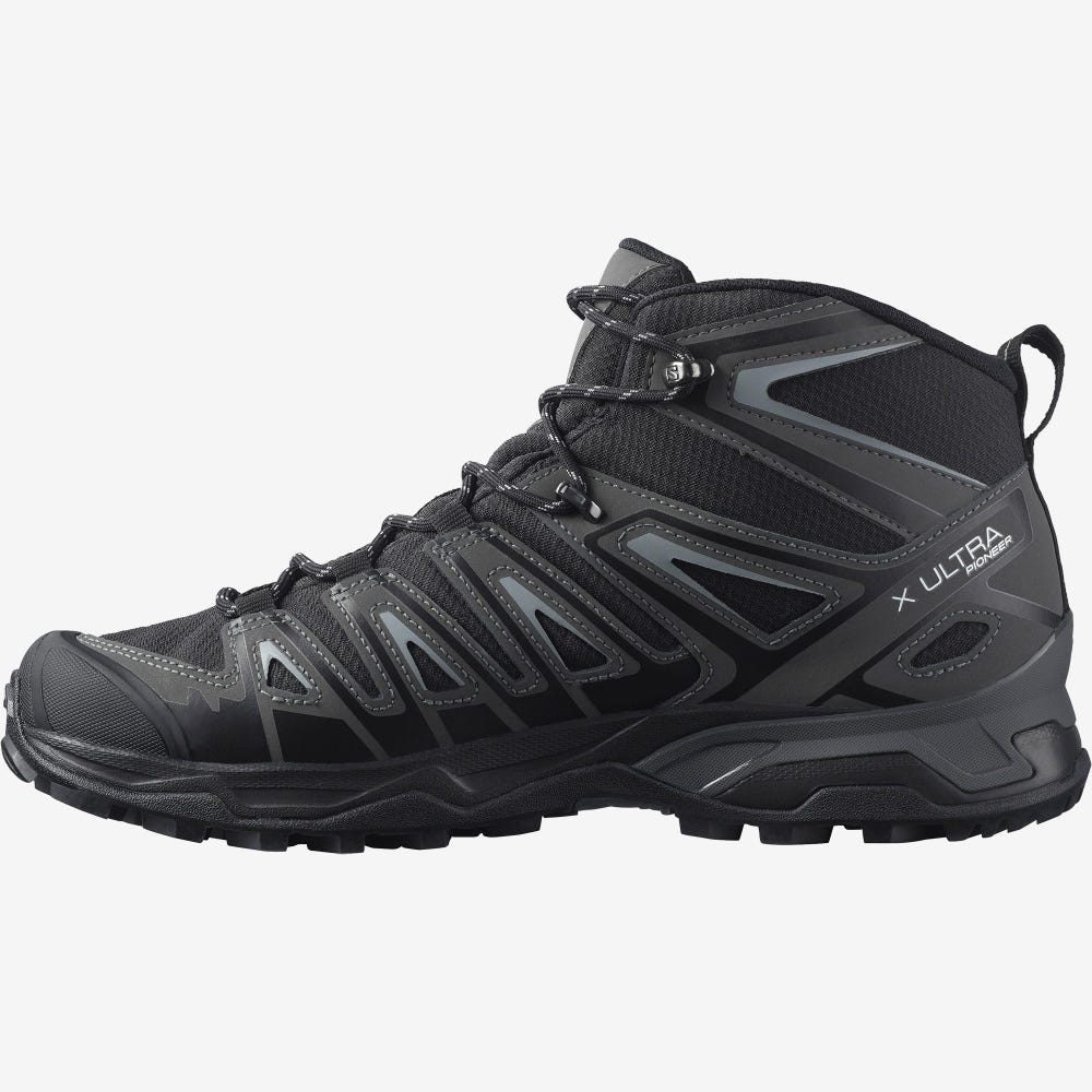 Salomon X ULTRA PIONEER MID CLIMASALOMON™ WATERPROOF Férfi Túrabakancs Fekete | YKB543017