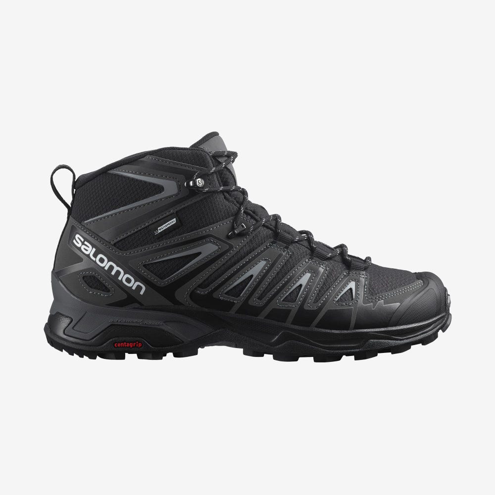 Salomon X ULTRA PIONEER MID CLIMASALOMON™ WATERPROOF Férfi Túrabakancs Fekete | YKB543017