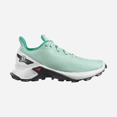 Salomon ALPHACROSS BLAST Gyerek Futócipő Zöld/Fehér/Fekete | YWR914567