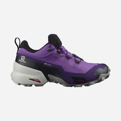 Salomon CROSS HIKE GORE-TEX Női Túracipő Királykék Lila/Szürke/MélyTürkiz | IHA785129
