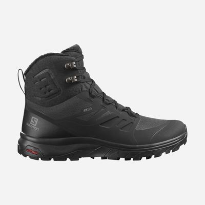 Salomon OUTBLAST THINSULATE™ CLIMASALOMON™ WATERPROOF Női Túrabakancs Fekete | EDL648923