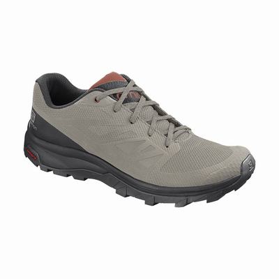Salomon OUTLINE Férfi Túracipő Fekete/Sötét Piros | XZG235680