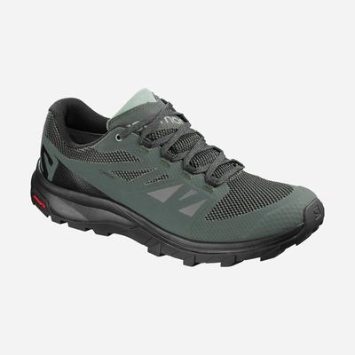 Salomon OUTLINE GORE-TEX Férfi Túracipő Zöld/Fekete | OIS936024