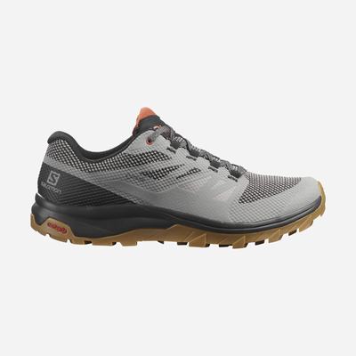 Salomon OUTLINE GORE-TEX Férfi Túracipő Szürke/Fekete/Sötét Piros | XQJ180745