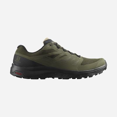 Salomon OUTLINE GORE-TEX Férfi Túracipő Olivazöld/Fekete | XRL165243
