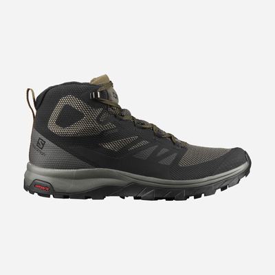 Salomon OUTLINE MID GORE-TEX Férfi Túrabakancs Fekete/Barna | BND498261